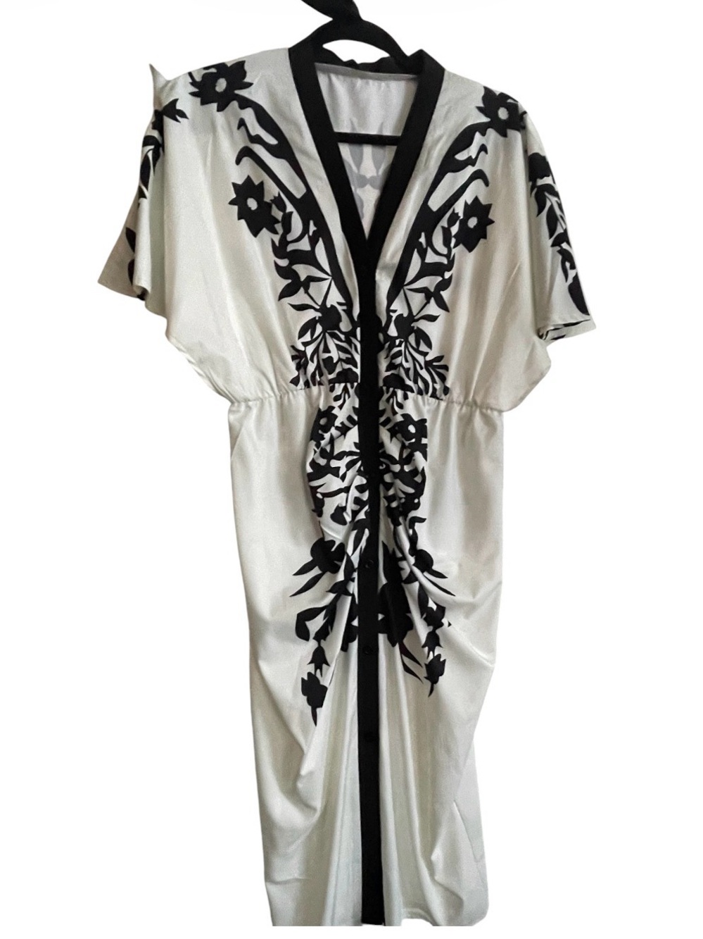 Max Studio Leopard Print Open Front Kimono - Tan & Black